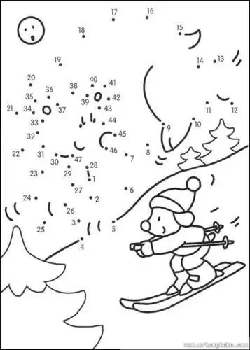 幼儿园小班数字连线画幼儿园小班虚线连线简笔画