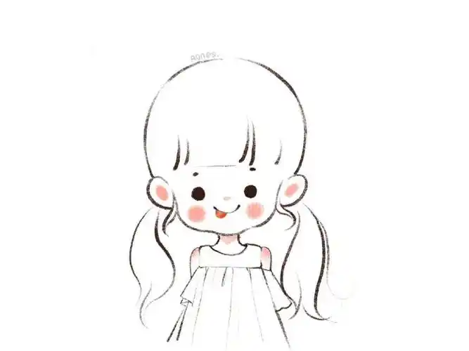 可爱小女孩简笔画图片