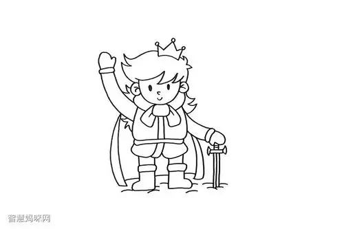 冰雪王国王子简笔画画法步骤