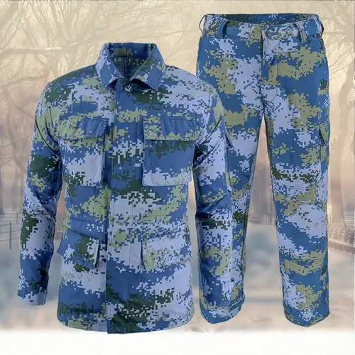 正品海军迷彩服套装男士军装夏季特种兵作训服军迷耐磨户外工作服