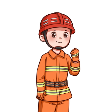 消防员卡通简笔画 消防员卡通简笔画彩色