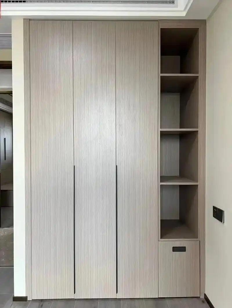 现代极简一门到顶科技木衣柜.|||现在极简风格,这么几个颜色 - 抖音