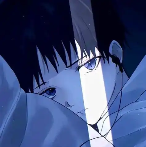 动漫男头微丧忧郁超帅霸气插画风男生头像