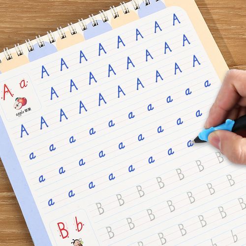 26个英文字母斜体小学生儿童临摹字帖英语字母大小写练习描红本