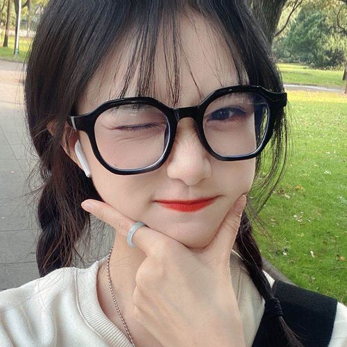 学生素颜复古方框网红黑框眼镜女韩版潮大脸显瘦透明可配近视镜架