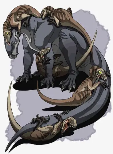 矢量小龙捕食大龙