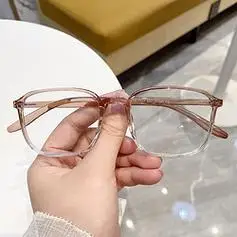 erilles161升级防蓝光镜片极简超轻眼镜框渐变茶框
