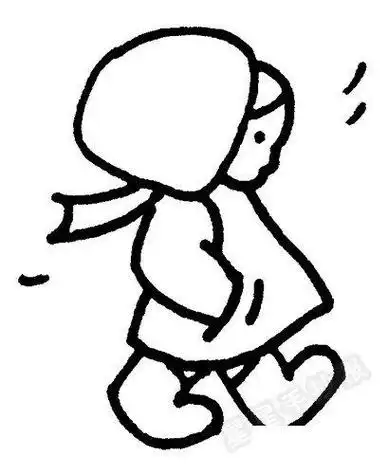 侧着人怎么画简笔画全身