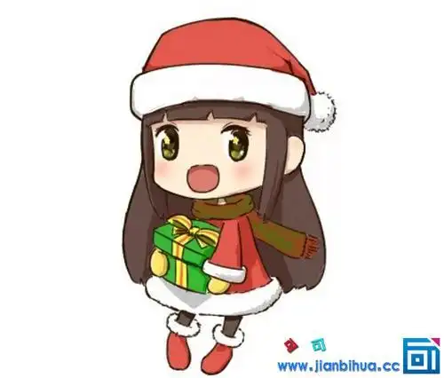 彩色q版人物简笔画绘画