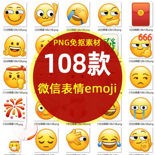 微信小黄脸笑脸吃瓜捂脸烟花裂开戒烟表情包emojipng免抠图片素材