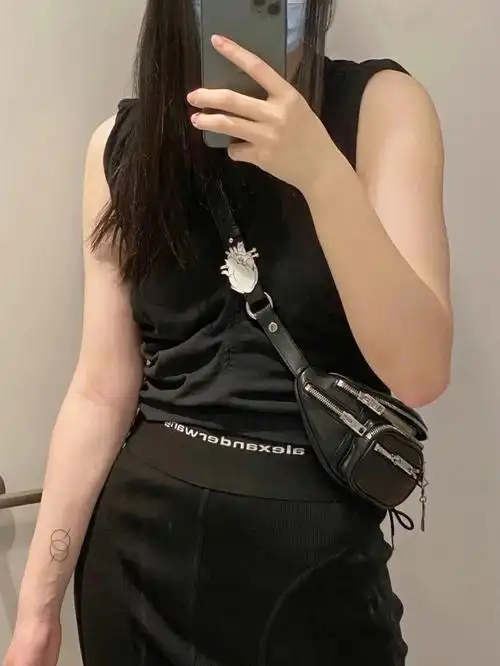 alexanderwang亚历山大王小羊皮腰包胸包