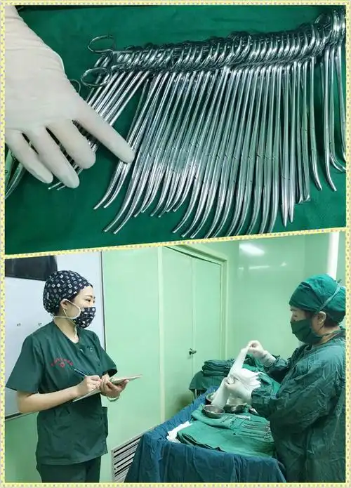 清点手术用物,仔细认真.