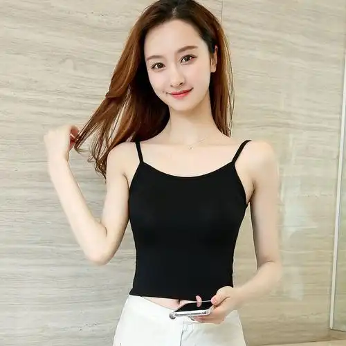 莫代尔棉吊带背心女打底衫短款美背小吊带衫修身性感内搭内衣女