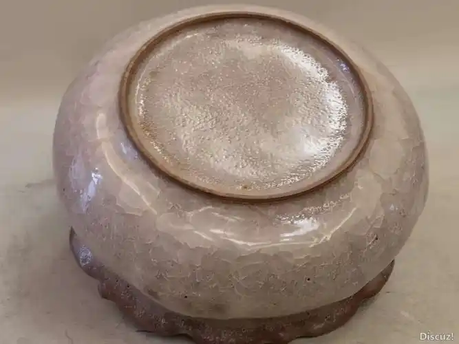 美瓷如玉官窑梅花冰片花口洗