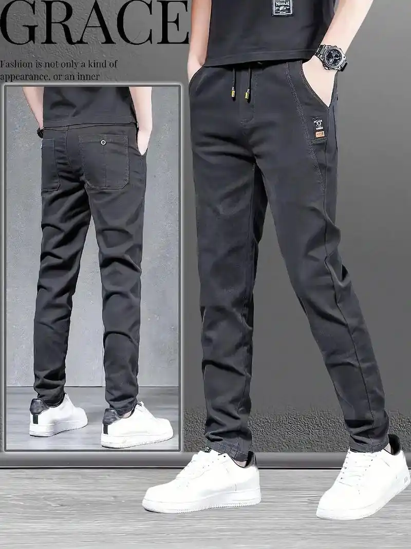 24年新款,啄木鸟男士修身直筒休闲裤即将上市!这款裤子面料优质