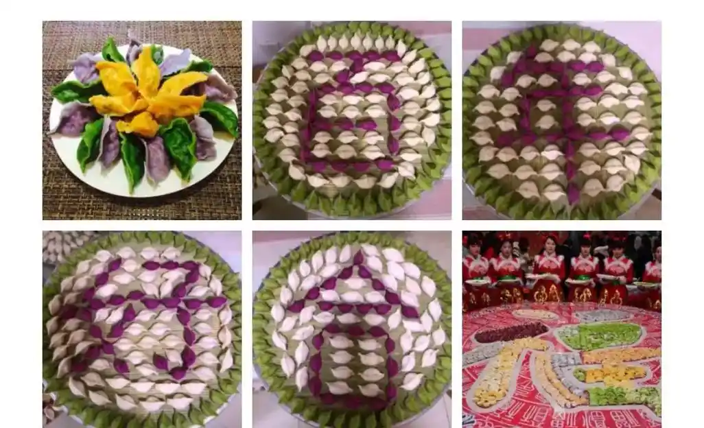 婚礼饺子,百年好合.大家一起分享9797.#婚礼水果雕刻 # - 抖音