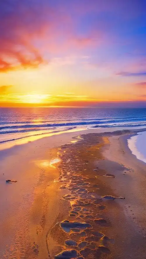 手机壁纸🏖️,海边沙滩的美景等你来赏🌅
