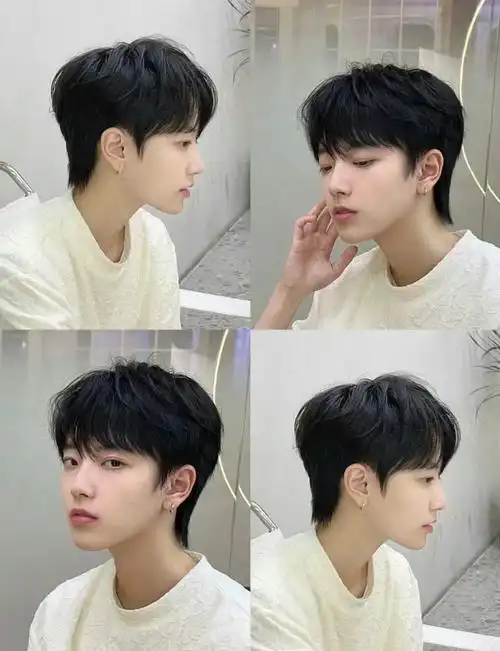 学剪帅气男生头