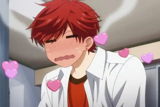 动漫脸红害羞图片男