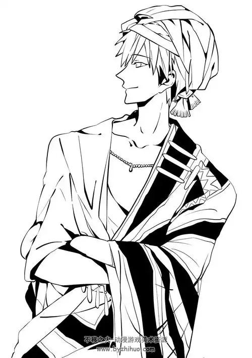 卡通人物线稿插画图集1764p