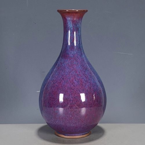 古董瓷器老货旧货收藏 宋代钧瓷窑变玉壶春花瓶摆件