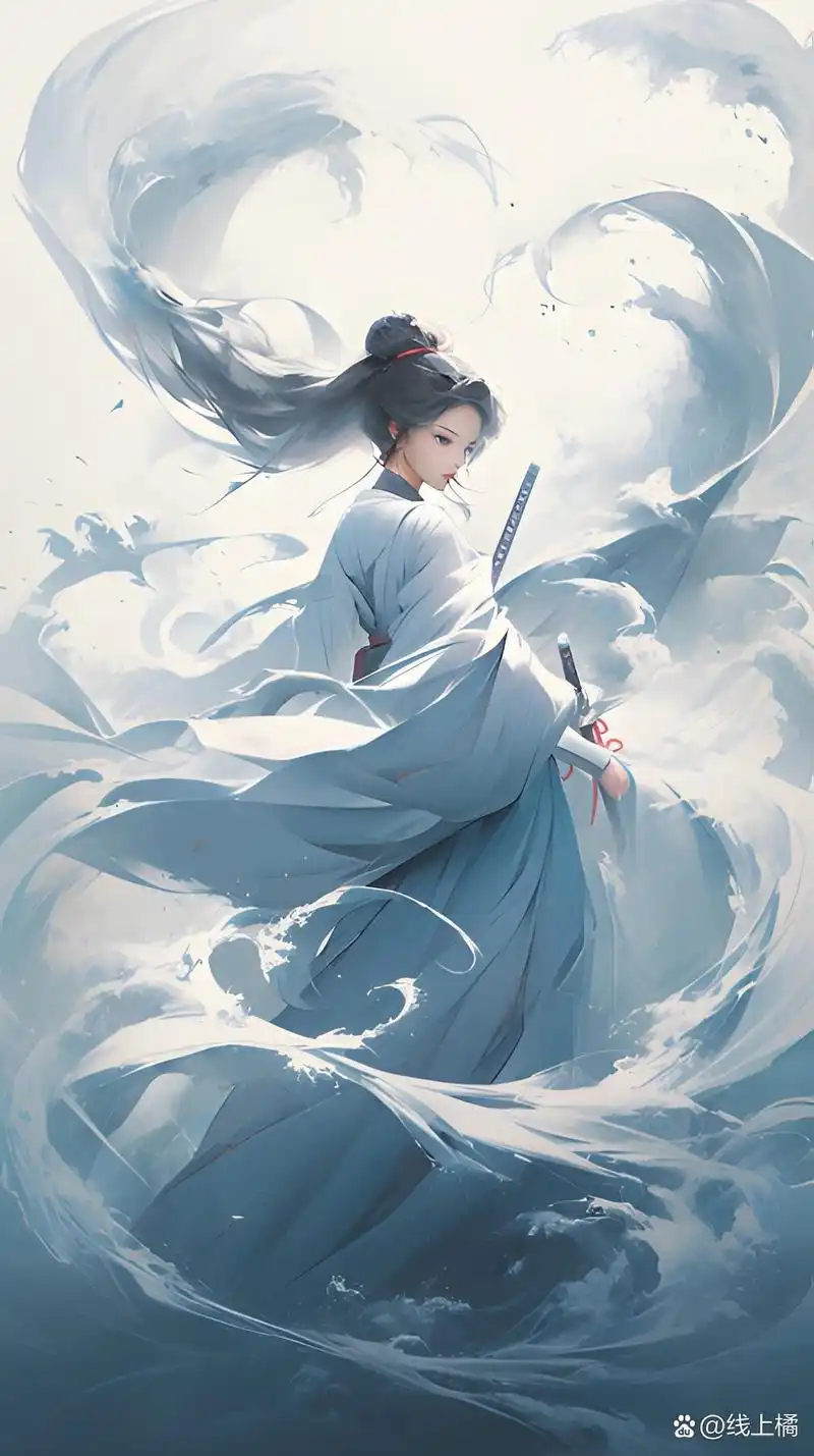 原创壁纸-剑来 #古风插画# #国风插画# #古風# #古风人物# #水墨画