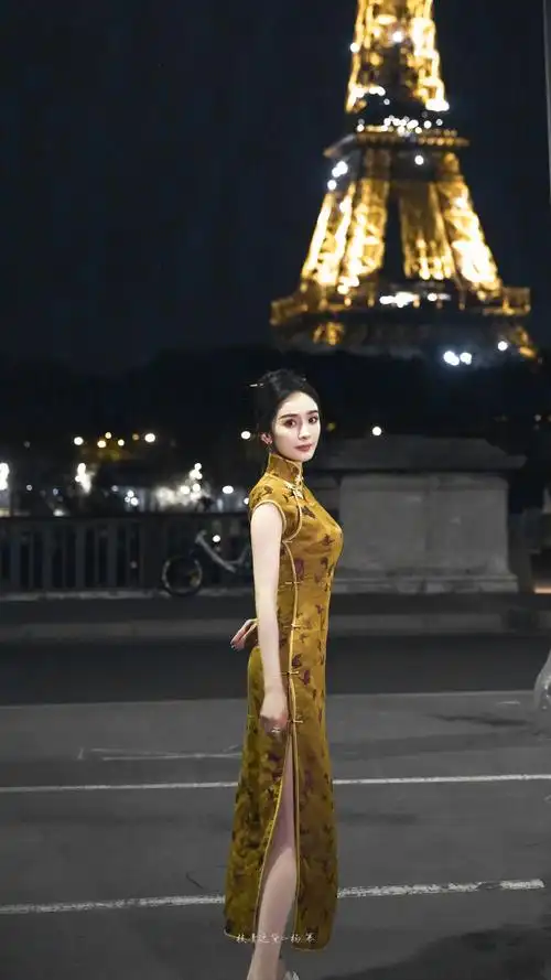 杨幂旗袍 古韵美人##杨幂法国街头漫步