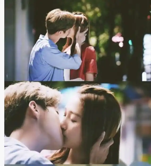 鹿晗,关晓彤吻戏34秒深情接吻,嘴唇相接超甜蜜齁甜齁甜的.