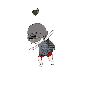 图怪兽原创元素绝地求生吃鸡卡通人物插画元素