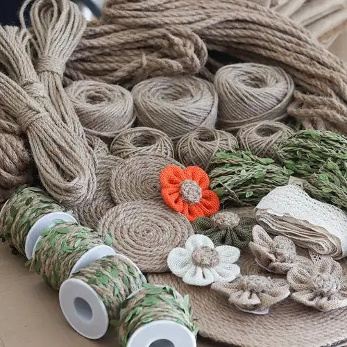 绿叶麻绳子手工制作挂件幼儿园环创装饰布置材料空中吊饰挂饰diy