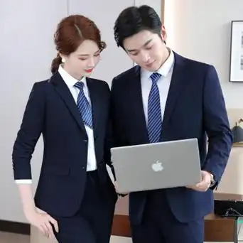 新款西服套装男女同款商务职业装4s店物业售楼工作服银行工装现货