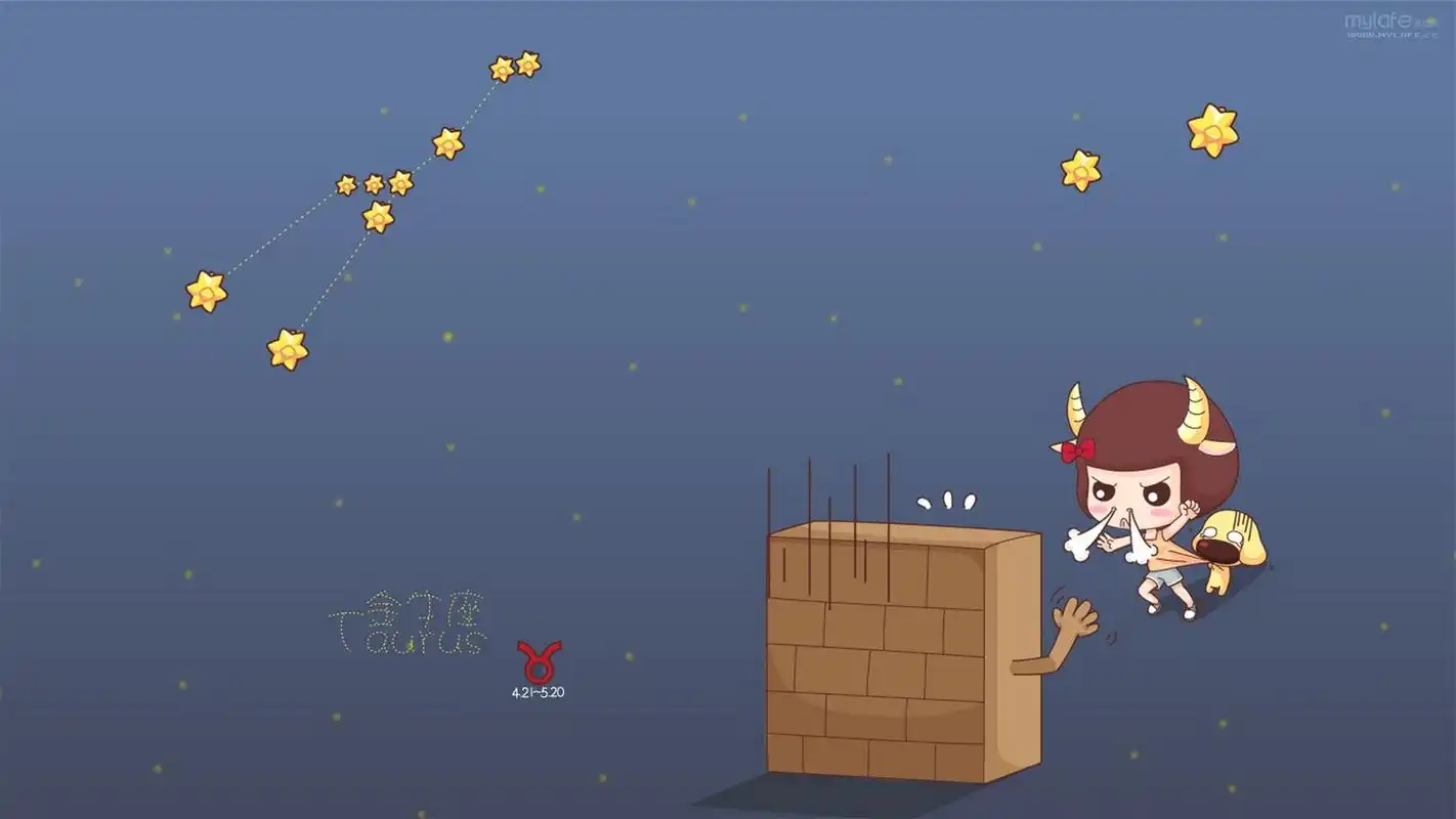 十二星座卡通动漫可爱创意高清电脑桌面壁纸(一)