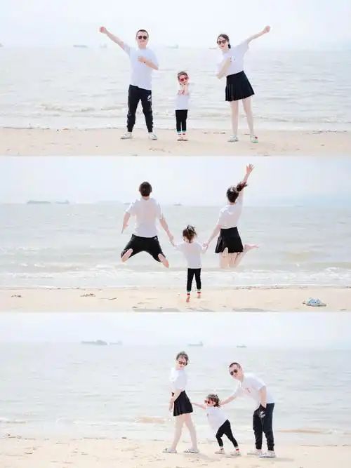 厦门约拍一家三口海边这样拍照氛围感拉满