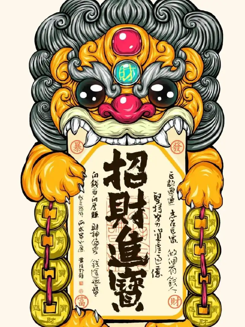 好像有点萌 又有点霸气 霸萌霸萌的感觉[害羞][害羞] 貔貅驾到,福禄自