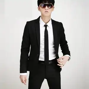 男生夏季伴郎团服装礼服青少年西装上衣夏天韩版薄款西服帅气潮