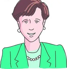 一个穿着绿色衣服的女人头像