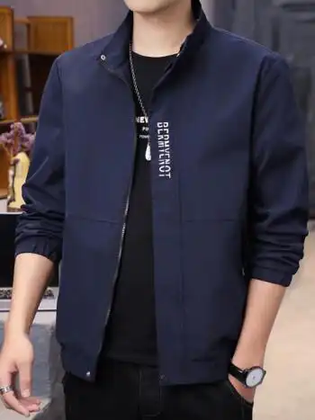 杰迪伦 夹克男装春季韩版男士青年修身休闲翻领外套上衣工装外衣男生