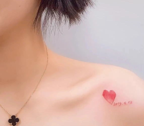 爱心纹身小图案心形图案纹身大全女19