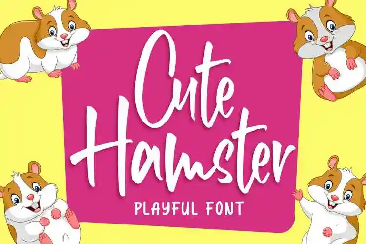 俏皮可爱风格英文手写装饰字体cutehamster–playfulfont