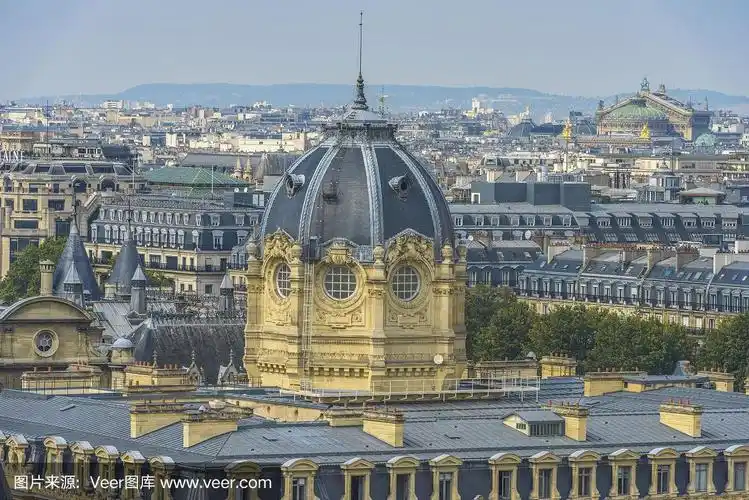 从巴黎圣母院鸟瞰巴黎