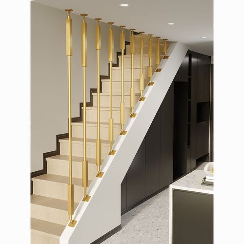 新款复式楼梯扶手栏杆侧装铁艺欧式阁楼别墅简约现代家用围栏护栏