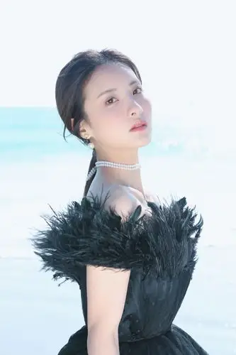 赖雨濛出席海南岛国际电影节  复古黑天鹅礼服优雅大气