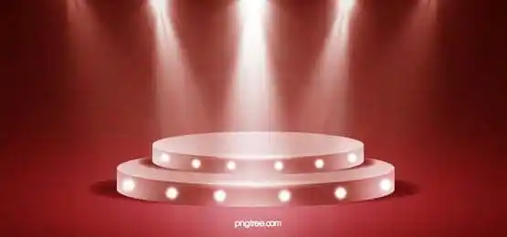 红色圆形舞台灯光效果, 红色, 舞台, 圆形 背景图