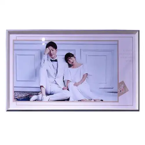 婚纱相框婚纱照组合48寸挂墙大尺寸结婚照结婚水晶照片定制背景墙