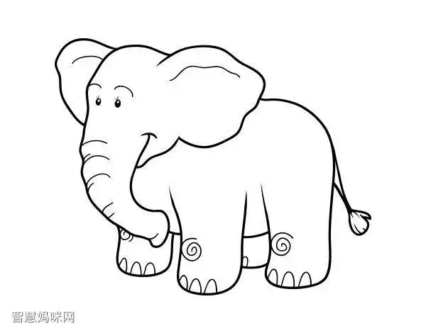 儿童简笔画大象36岁儿童简笔画大象