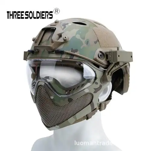 真人cs战术面具头盔一体防护户外骑行防沙面罩个性影视拍照装扮