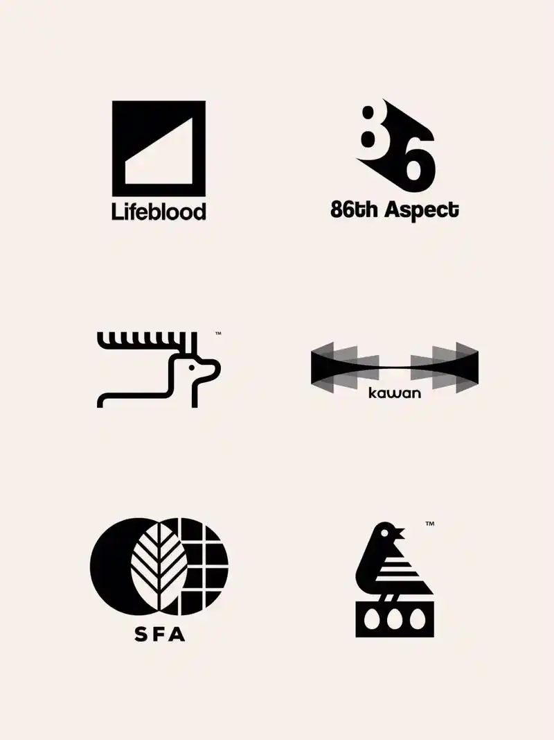 图案创意logo设计中追求极简和独特性的结合.