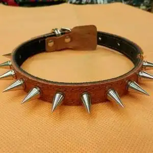 带刺斗牛项圈06398388脖防咬钉子打架尖刺秀带刺斗牛项圈06148148