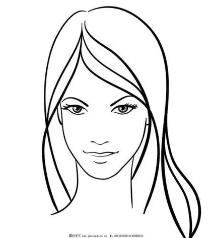 画女人画像简笔画全身3美女头像简笔画矢量图手绘简笔画美女肖像插