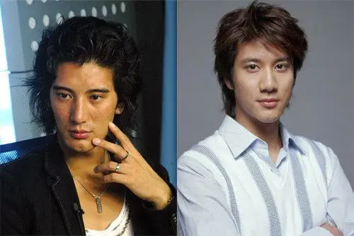 蒲巴甲和王力宏对比照 五官和外形均神似